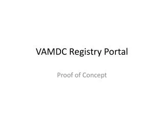 VAMDC Registry Portal