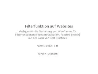 filterfunktion auf websites