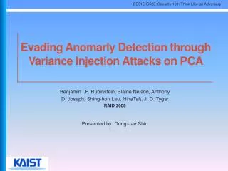 Evading Anomarly Detection through Variance Injection Attacks on PCA