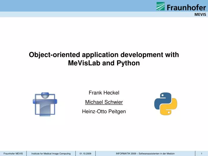 object oriented application development with mevislab and python