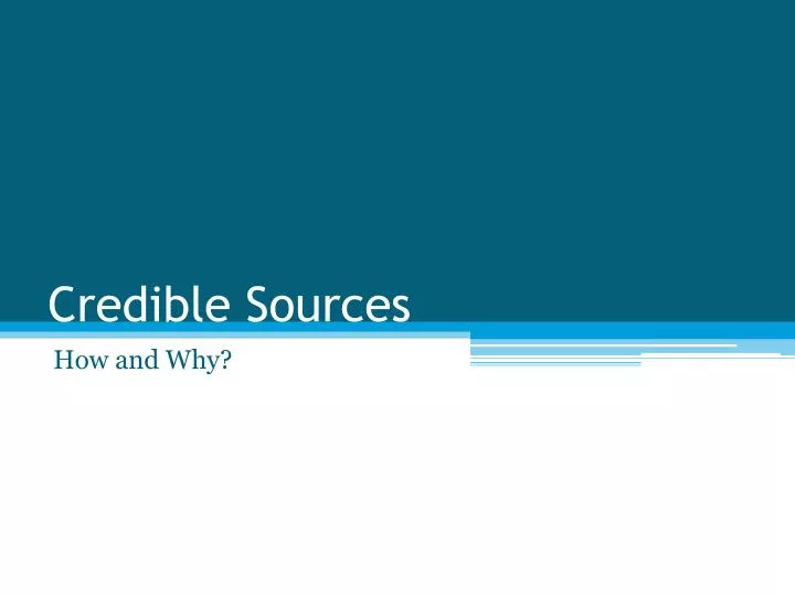 credible sources