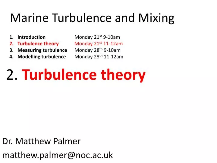 marine turbulence and mixing