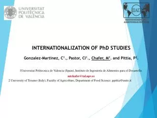 INTERNATIONALIZATION OF PhD STUDIES