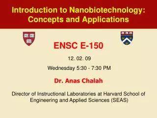 Introduction to Nanobiotechnology : Concepts and Applications