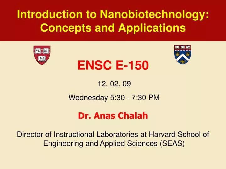 introduction to nanobiotechnology concepts and applications