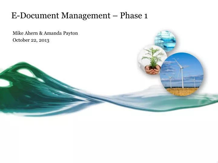 e document management phase 1