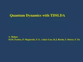 Quantum Dynamics with TDSLDA