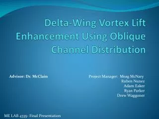 Delta-Wing Vortex Lift Enhancement Using Oblique Channel Distribution