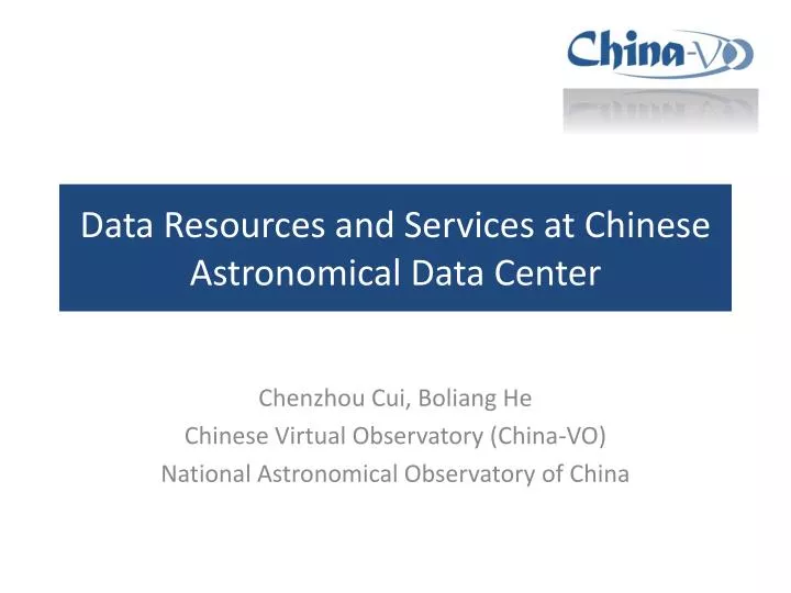 data resources and services at chinese astronomical data center