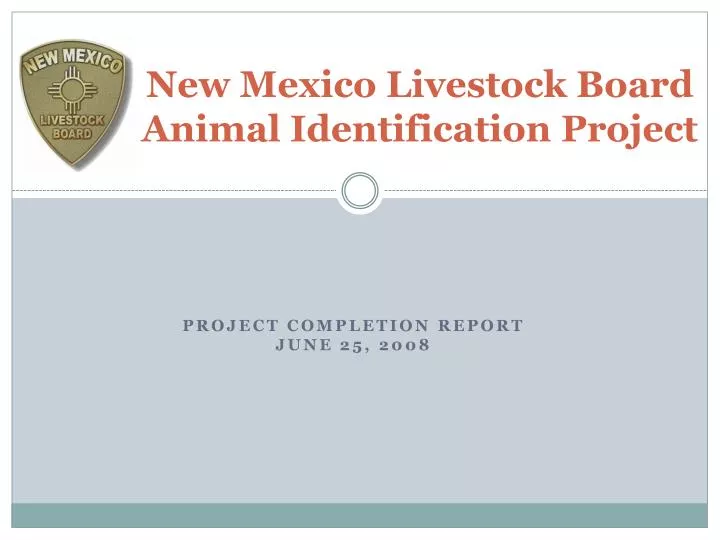 new mexico livestock board animal identification project
