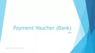 Payment Voucher (Bank)