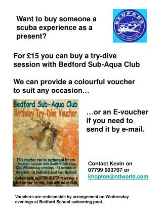 Want to buy someone a scuba experience as a present?