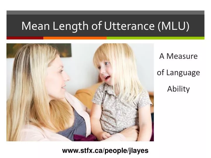 mean length of utterance mlu