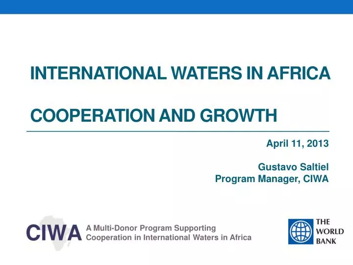 international waters in africa cooperation and growth