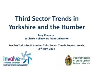Third Sector Trends in Yorkshire and the Humber
