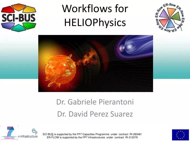 workflows for heliophysics