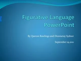 Figurative Language P owerPoint