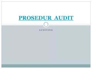prosedur audit
