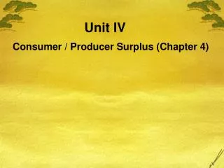 Unit IV