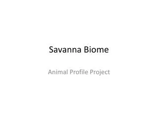 Savanna Biome