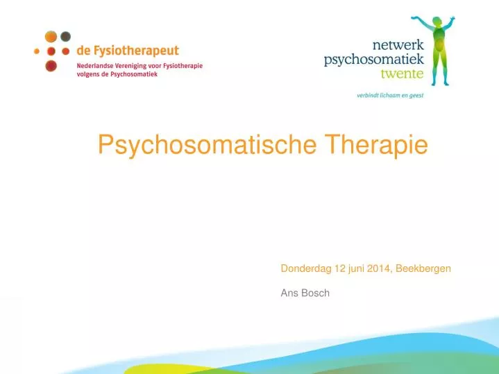 psychosomatische therapie