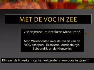 met de voc in zee