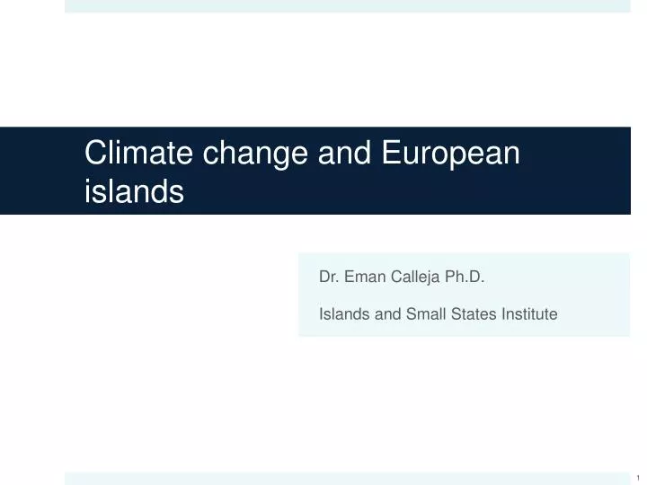 climate change and european islands
