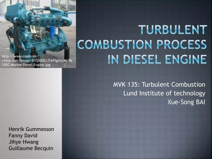 turbulent combustion process in diesel engine
