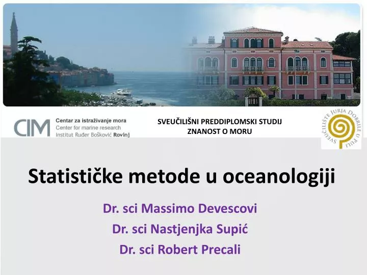 statisti ke metode u oceanologiji