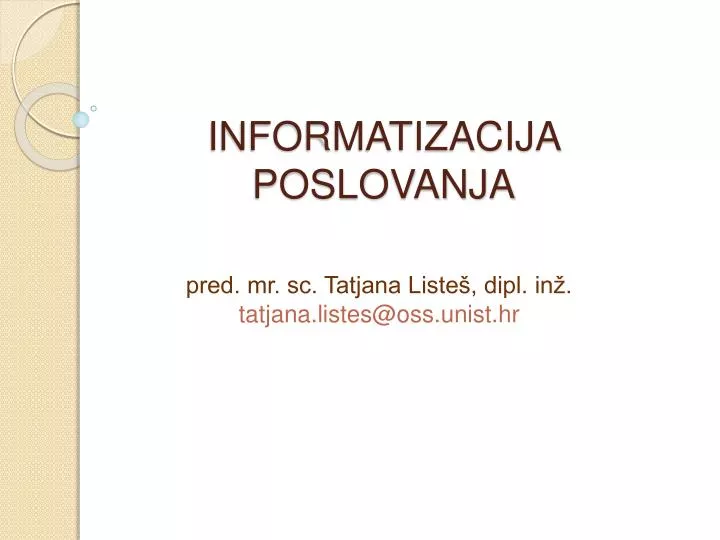 informatizacija poslovanja