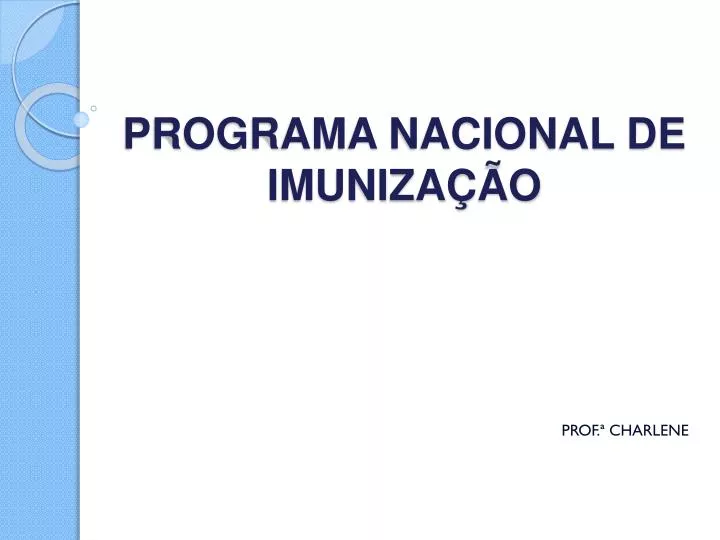 programa nacional de imuniza o