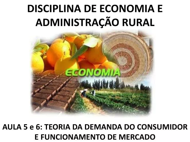 disciplina de economia e administra o rural