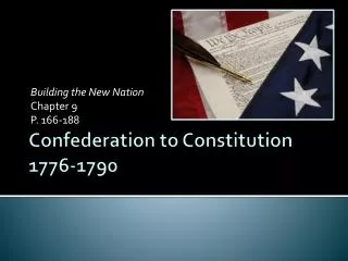 Confederation to Constitution 1776-1790