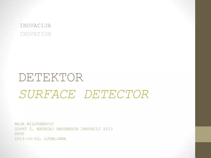 detektor surface detector
