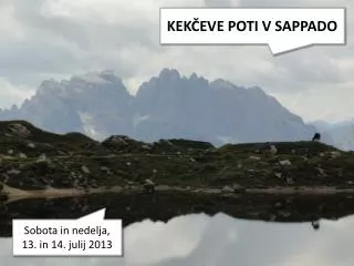 KEKČEVE POTI V SAPPADO