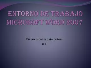en torn o de trabajo microsoft word 2007