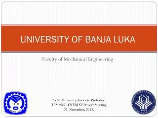 UNIVERSITY OF BANJA LUKA