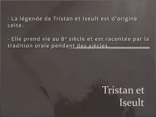 tristan et iseult