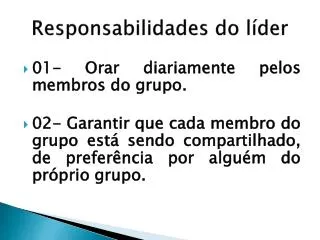 responsabilidades do l der