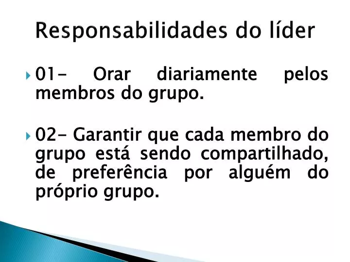 responsabilidades do l der