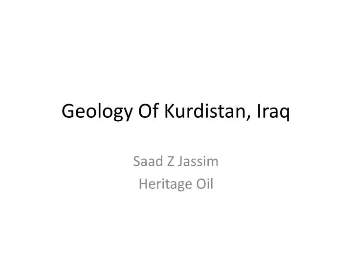 geology of kurdistan iraq
