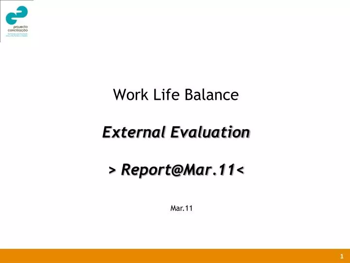 work life balance external evaluation report@mar 11