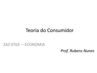 teoria do consumidor