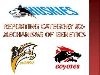 Reporting category #2- Mechanisms of genetics