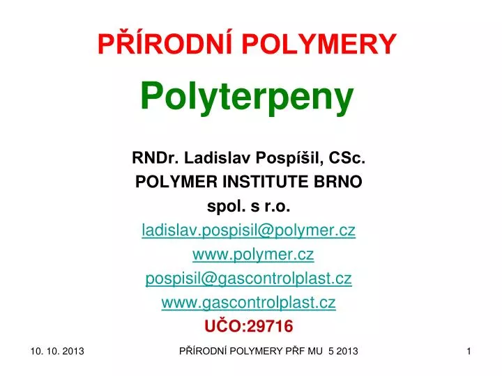 p rodn polymery polyterpeny