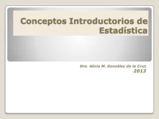 conceptos introductorios de estad stica