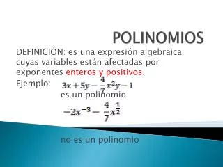polinomios