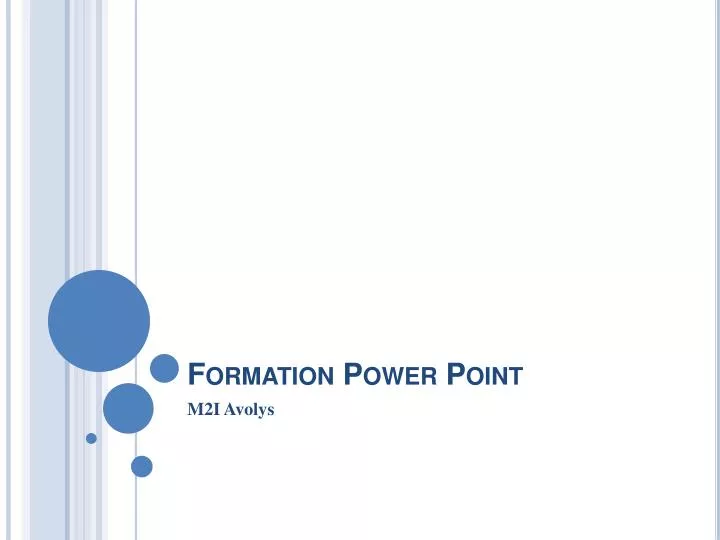 formation power point