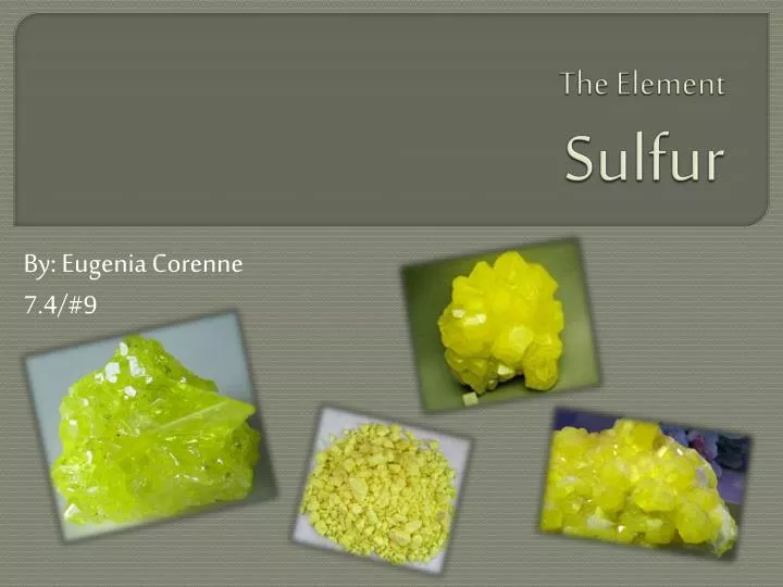the element sulfur