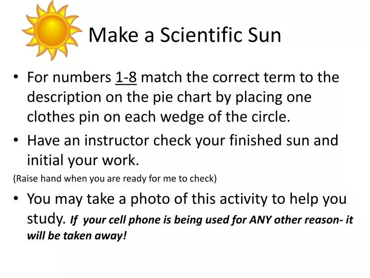 make a scientific sun
